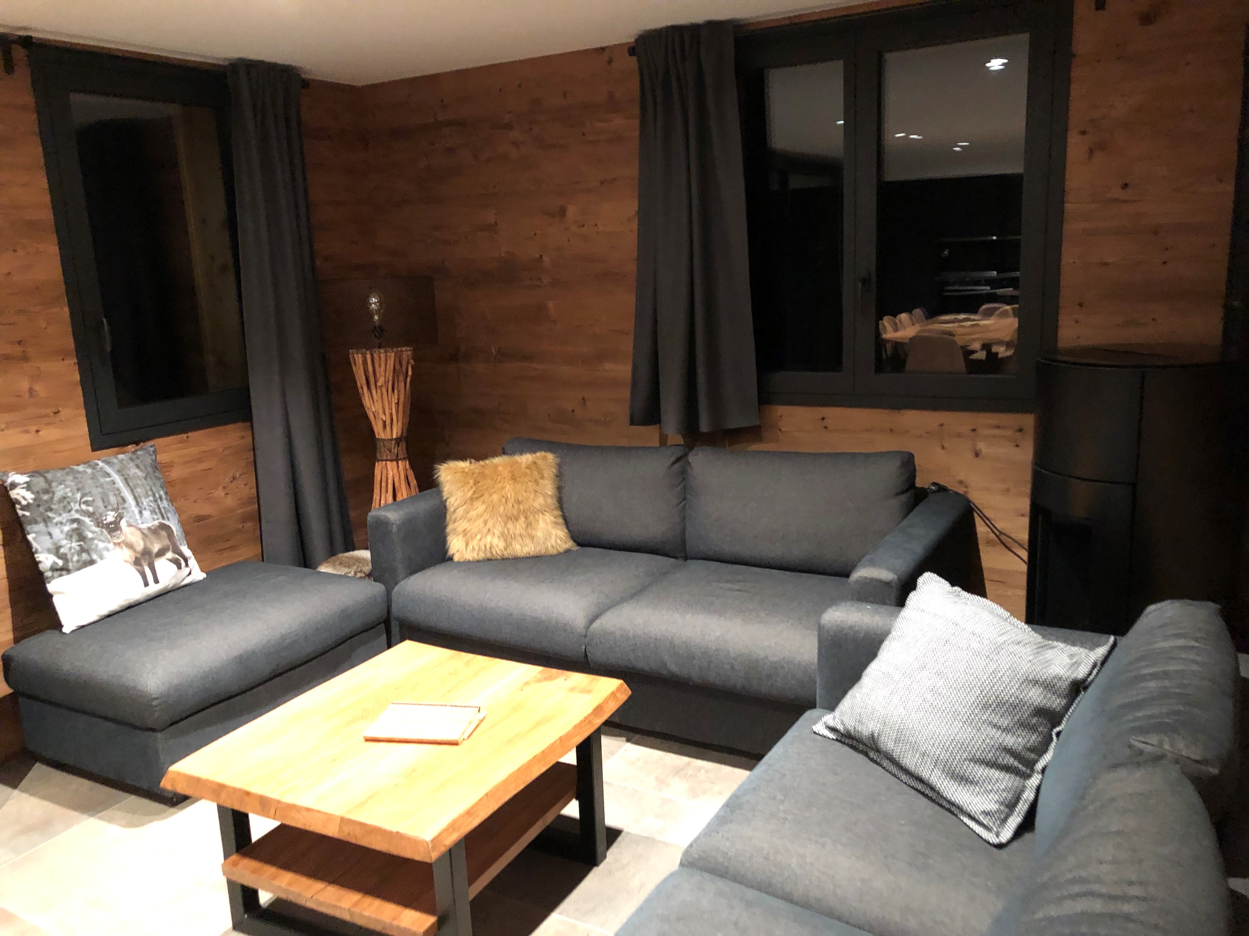 Salon du chalet Entre Grange et Dranse